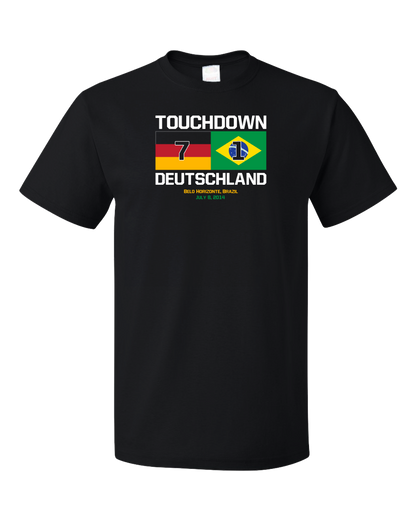 Standard Black Touchdown Deutschland - 2014 FIFA World Cup German Soccer Fan T-shirt