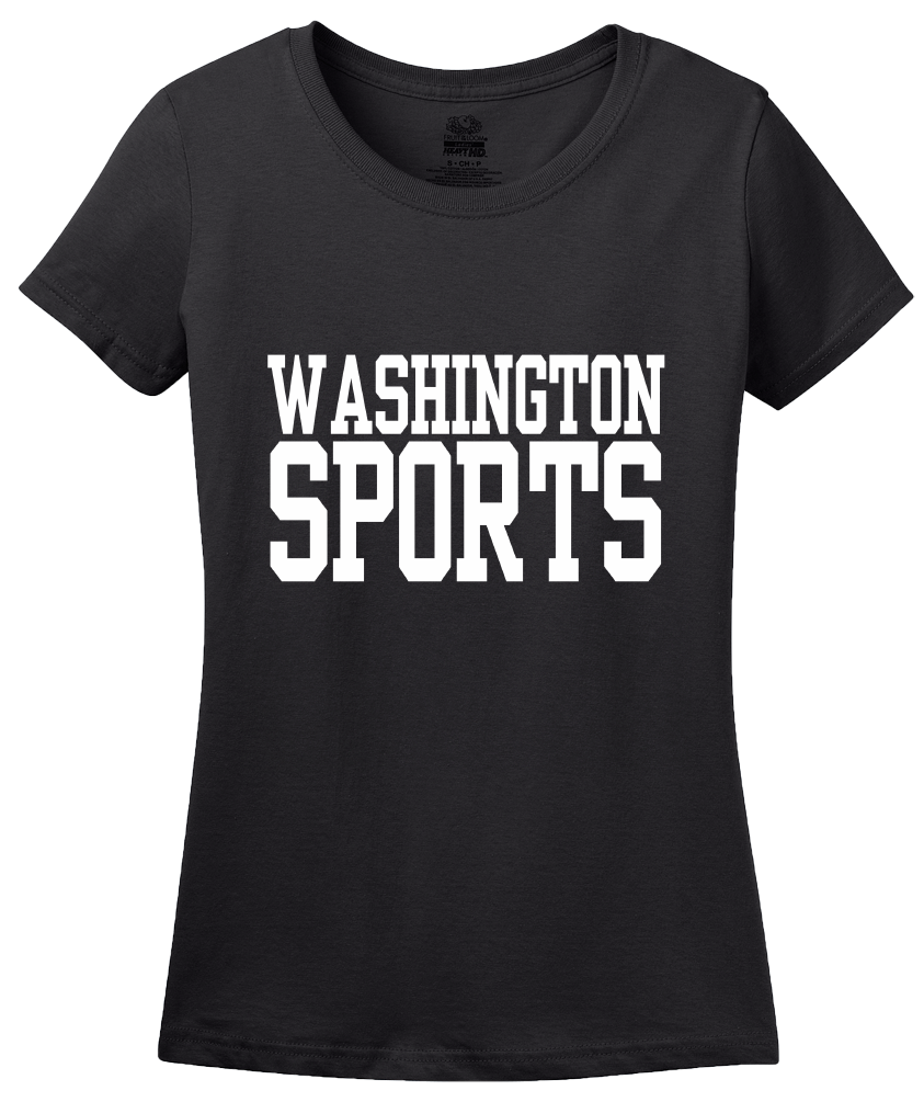 Ladies Black Washington D.C. Sports - Funny Generic Sports Fan T-shirt