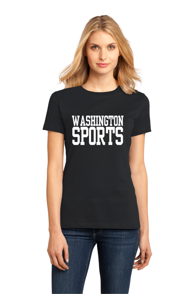 Ladies Black Washington D.C. Sports - Funny Generic Sports Fan T-shirt