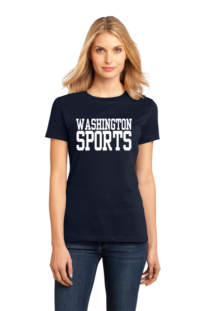 Ladies Navy Washington D.C. Sports - Funny Generic Sports Fan T-shirt