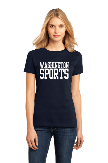 Ladies Navy Washington D.C. Sports - Funny Generic Sports Fan T-shirt