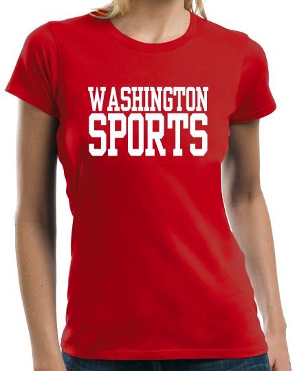 Ladies Red Washington D.C. Sports - Funny Generic Sports Fan T-shirt