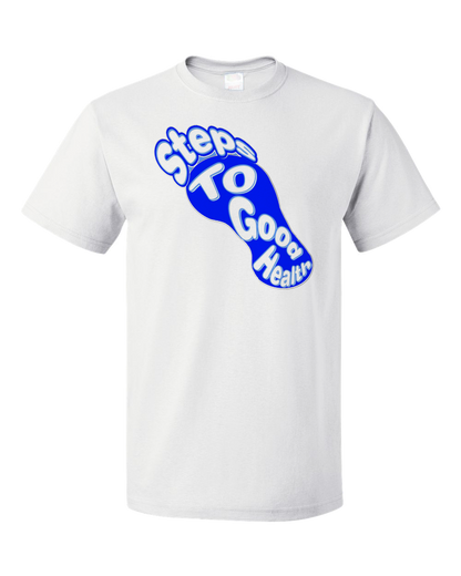 Unisex White Blue Foot Design T-shirt