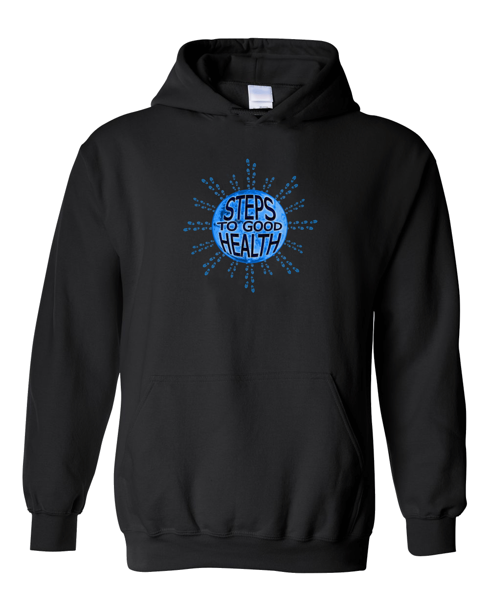 Pullover Hoodie Black Blue Logo pullover-hoodie