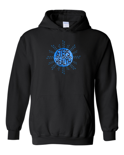 Pullover Hoodie Black Blue Logo pullover-hoodie