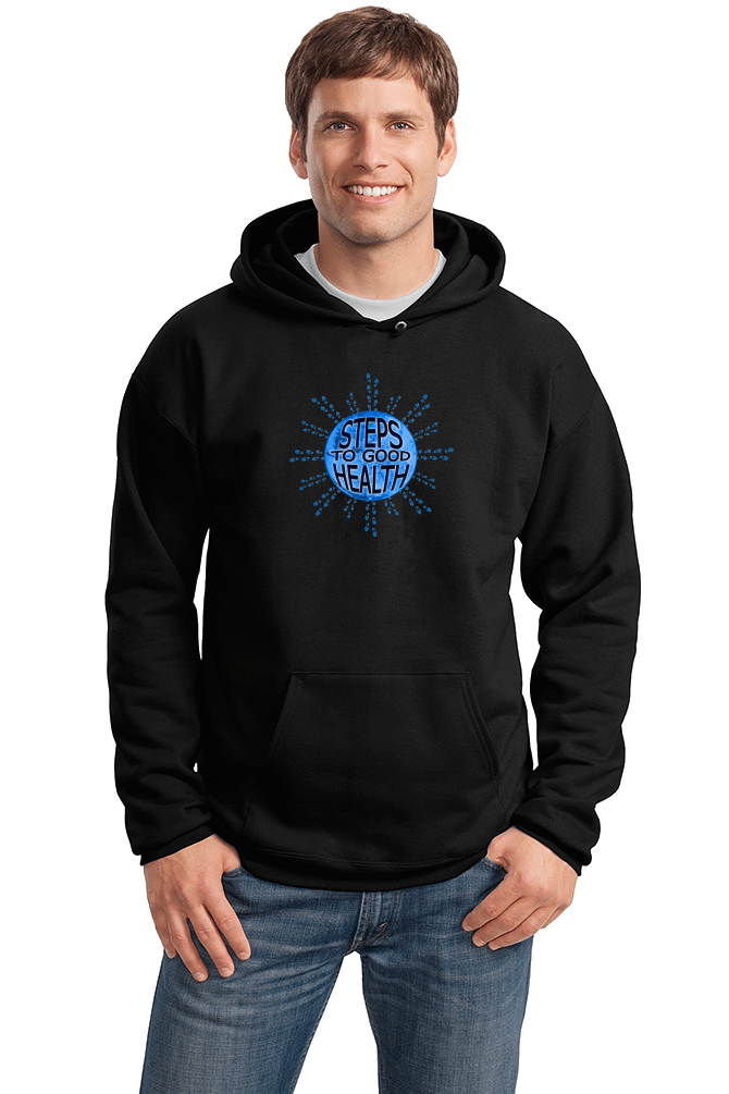 Pullover Hoodie Black Blue Logo pullover-hoodie