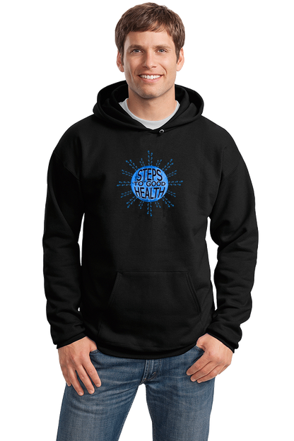 Pullover Hoodie Black Blue Logo pullover-hoodie