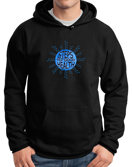 Pullover Hoodie Black Blue Logo pullover-hoodie