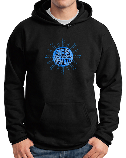 Pullover Hoodie Black Blue Logo pullover-hoodie