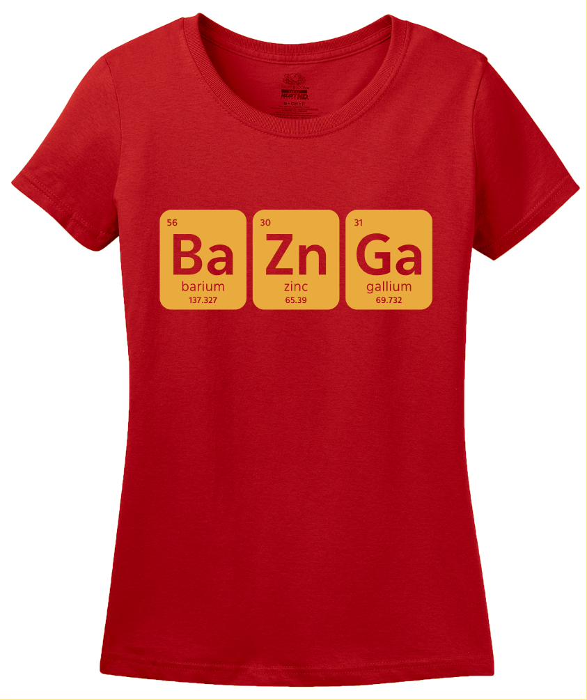 Ladies Red Bazinga T-shirt