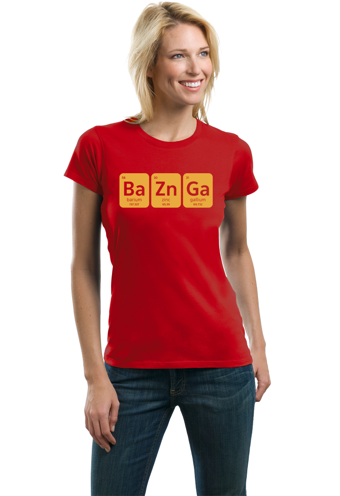Ladies Red Bazinga T-shirt