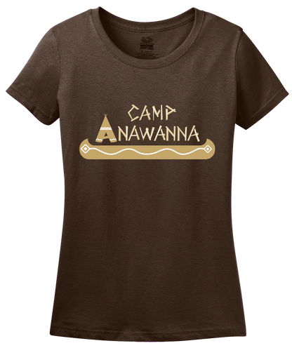 Ladies Brown Camp Anawanna - 90s Kid TV Humor T-shirt