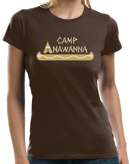 Ladies Brown Camp Anawanna - 90s Kid TV Humor T-shirt