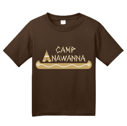 Youth Brown Camp Anawanna - 90s Kid TV Humor T-shirt
