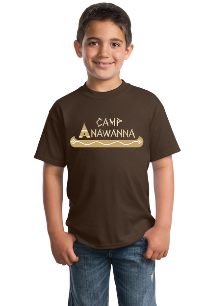Youth Brown Camp Anawanna - 90s Kid TV Humor T-shirt