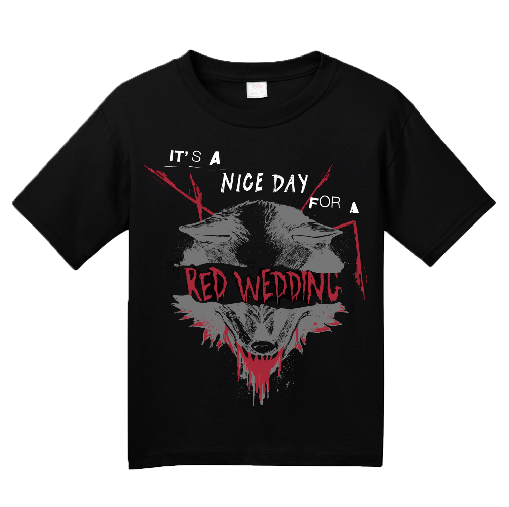 Youth Black Nice Day for a Red Wedding T-shirt