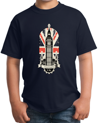Youth Navy Big Ben UK Love - London Anglophile British Pride Love England T-shirt