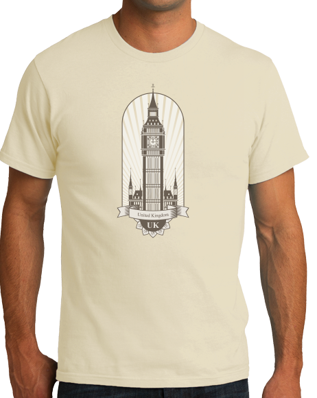 Standard Natural Big Ben Tower - UK Pride London England British Love T-shirt