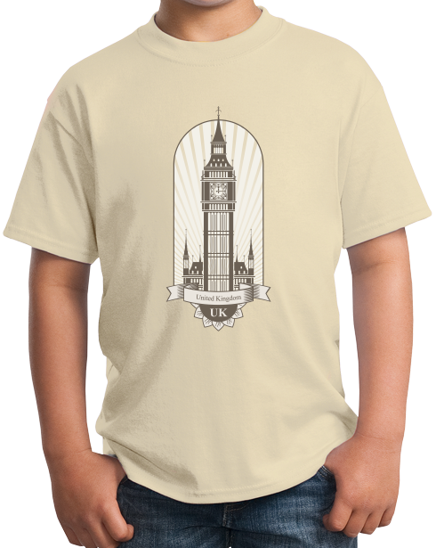 Youth Natural Big Ben Tower - UK Pride London England British Love T-shirt