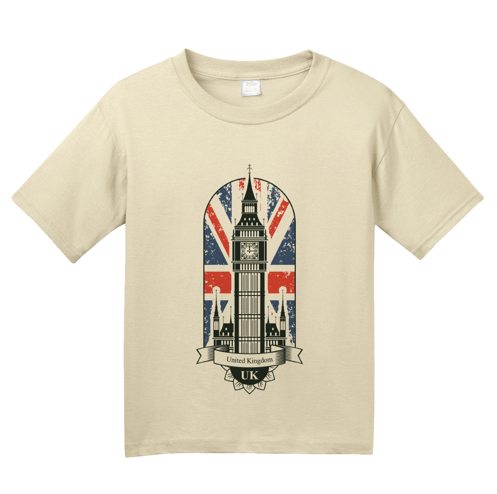 Youth Natural Big Ben Parliament - UK Pride London England Union Jack Love T-shirt