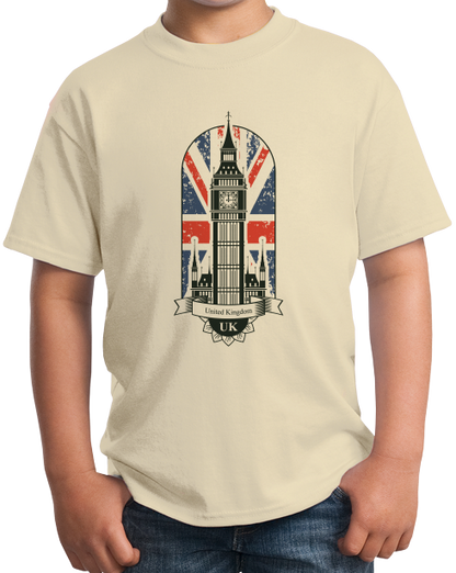 Youth Natural Big Ben Parliament - UK Pride London England Union Jack Love T-shirt