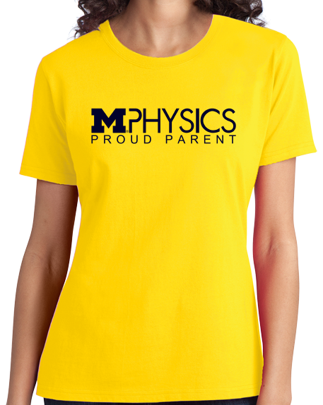 Ladies Yellow Proud Parent Logo Maize Tee T-shirt