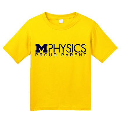 Youth Yellow Proud Parent Logo Maize Tee T-shirt
