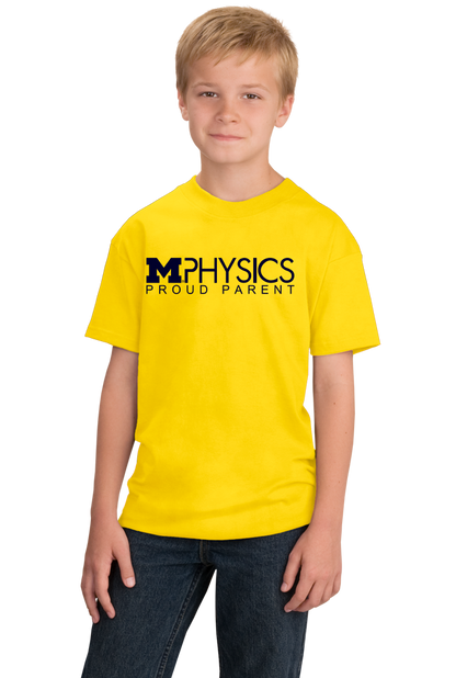 Youth Yellow Proud Parent Logo Maize Tee T-shirt