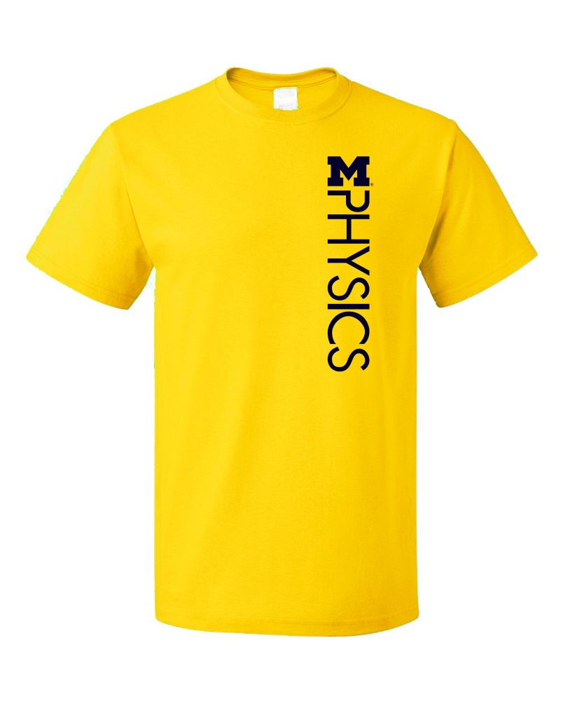 Unisex Yellow Vertical Logo Maize Tee T-shirt