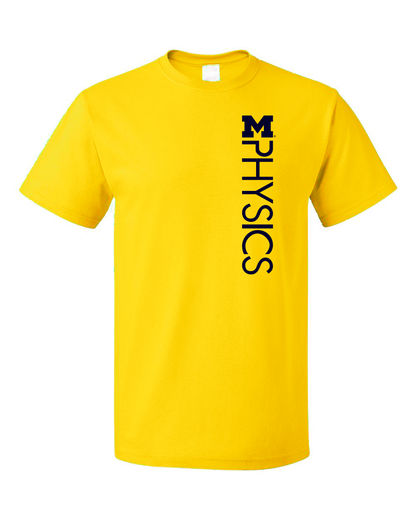 Unisex Yellow Vertical Logo Maize Tee T-shirt