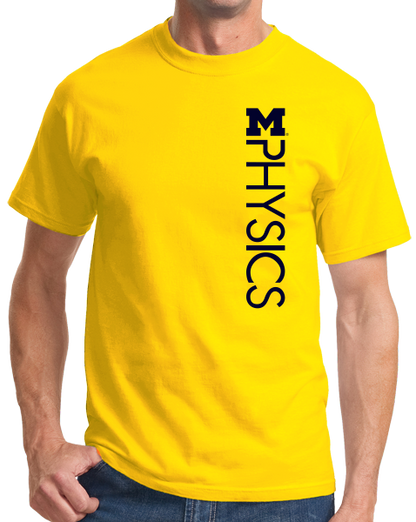 Unisex Yellow Vertical Logo Maize Tee T-shirt