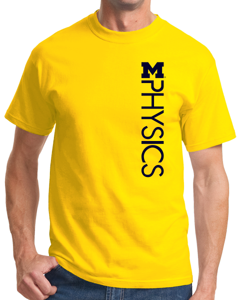 Unisex Yellow Vertical Logo Maize Tee T-shirt