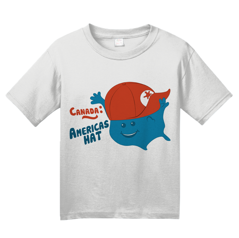 Youth White Canada: America's Hat - 'Merica Pride Funny Insult Joke Canucks T-shirt