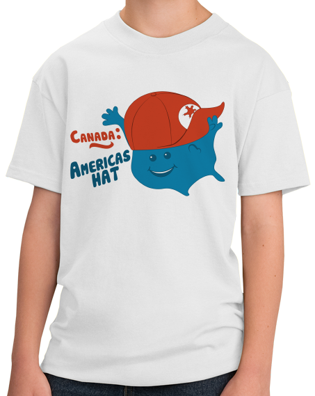 Youth White Canada: America's Hat - 'Merica Pride Funny Insult Joke Canucks T-shirt