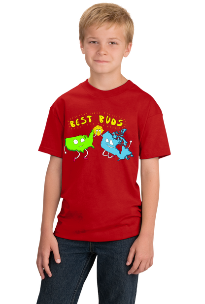 Youth Red USA & Canada = Best Buds! - Canada Love America Funny T-shirt