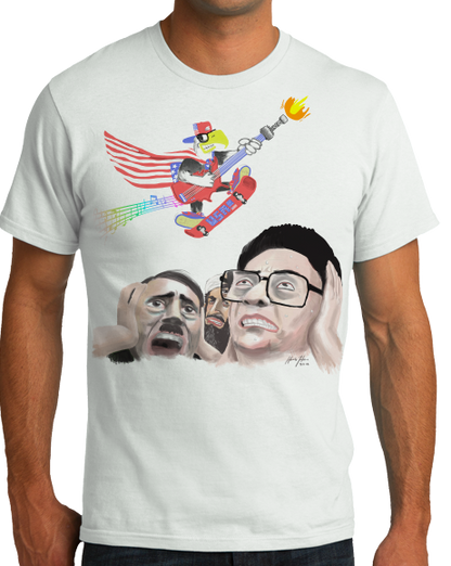Standard White Epic Skateboarding Eagle - 4th of July Funny 'Merica X-Games T-shirt