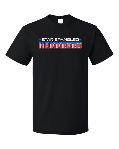 Standard Black Star Spangled Hammered - 4th of July Drunk Joke Freedom Patriot T-shirt