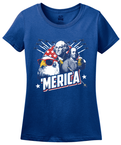 Ladies Royal Epic 'Merica - Patriotism Funny American Pride 4th of July Party T-shirt