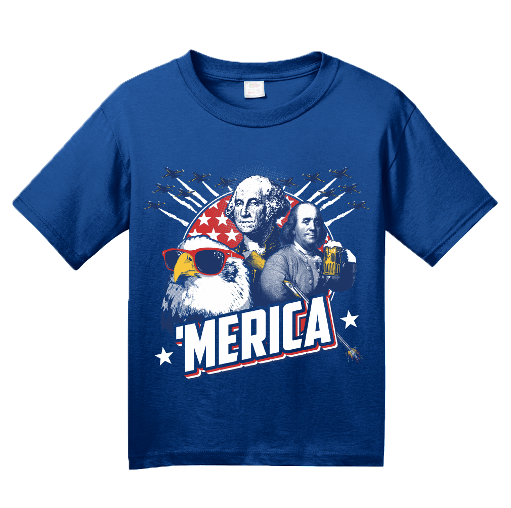Youth Royal Epic 'Merica - Patriotism Funny American Pride 4th of July Party T-shirt