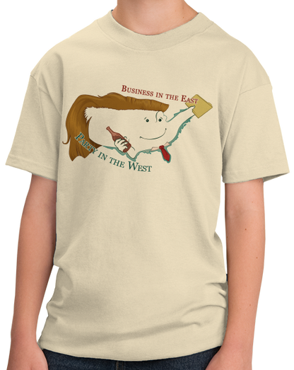 Youth Natural Mullet Map USA - 'Merica Humor Redneck Patriot Pride Party T-shirt