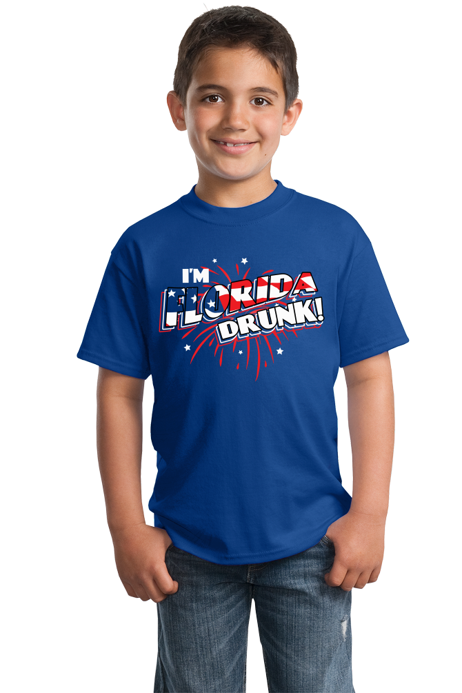 Youth Royal I'm Florida Drunk! - Florida Punchline Joke 'Merica July 4th T-shirt