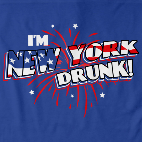 I'm New York Drunk! Royal Blue art preview