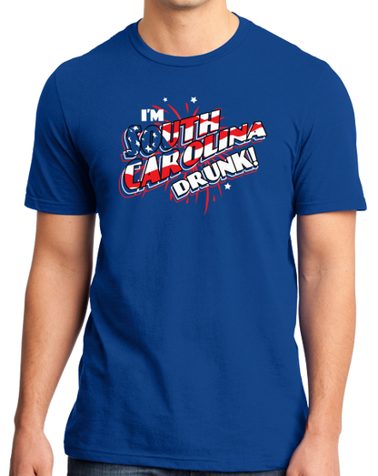Standard Royal I'm South Carolina Drunk! - Palmetto State Love USA July 4th T-shirt