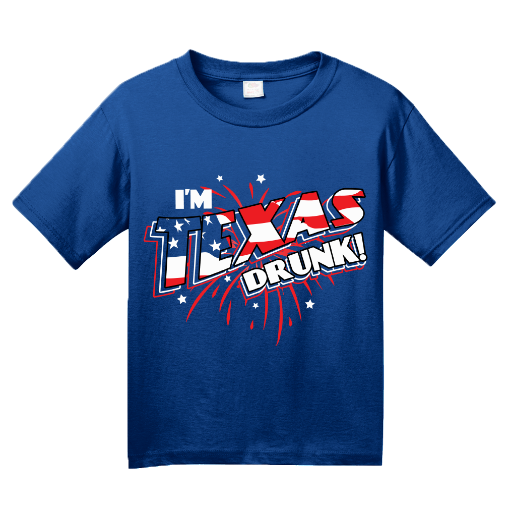 Youth Royal I'm Texas Drunk! - Lone Star Pride USA 4th of July Drinking T-shirt