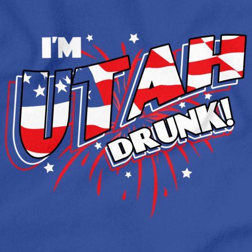 I'm Utah Drunk! Royal Blue art preview