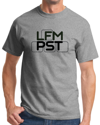 Standard Grey LFM PST - World of Warcraft Gamer Humor Funny Inside Joke T-shirt