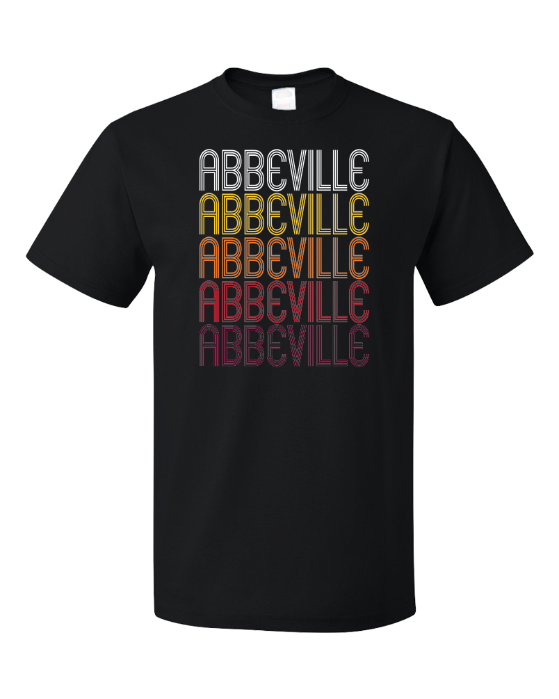 Standard Black Abbeville, GA | Retro, Vintage Style Georgia Pride  T-shirt