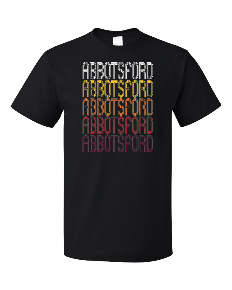 Standard Black Abbotsford, WI | Retro, Vintage Style Wisconsin Pride  T-shirt