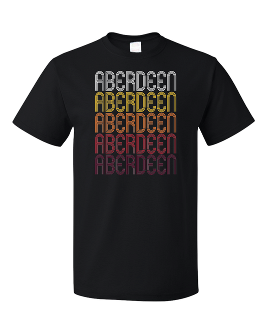 Standard Black Aberdeen, ID | Retro, Vintage Style Idaho Pride  T-shirt