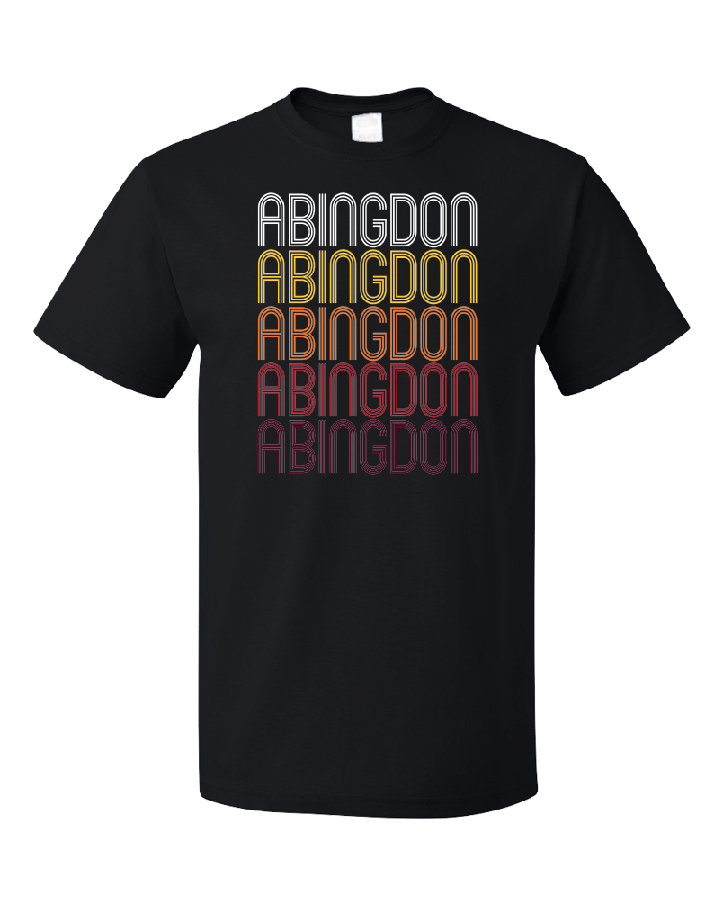 Standard Black Abingdon, IL | Retro, Vintage Style Illinois Pride  T-shirt